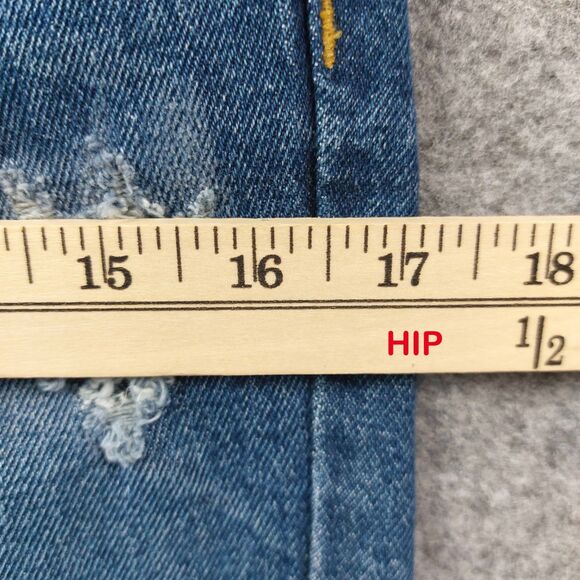 Grace & Emma Women’s Sz 4 Distressed Bootcut Jeans Blue High Rise Stretch Denim - Picture 5 of 13